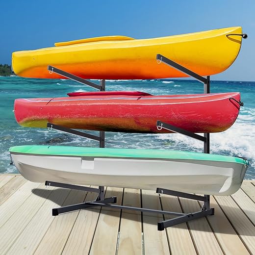 How to transport multiple kayaks on a single rack?